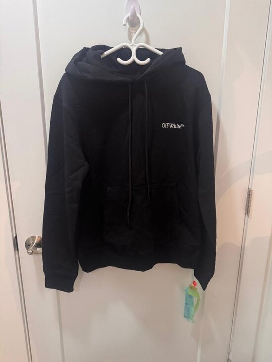 Off-White Other - Off-White Black Outline Diagonal Graphic Pullover Hoodie Size L